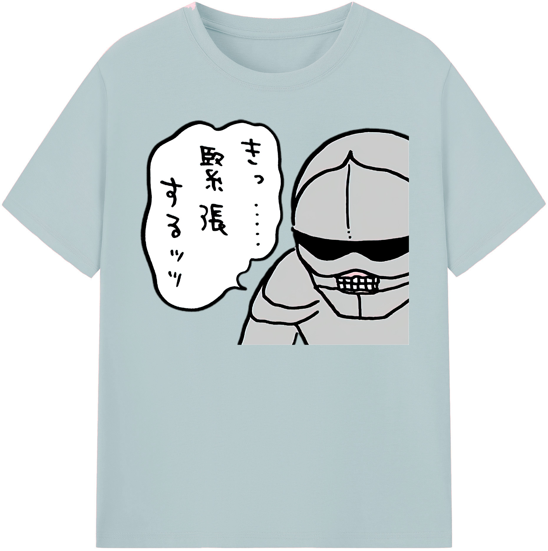 （画像用） ちいかわ 労働の鎧さん Chii-kawa Mr. Armor of Labor 綿100％半袖Tシャツ（フロントプリント）